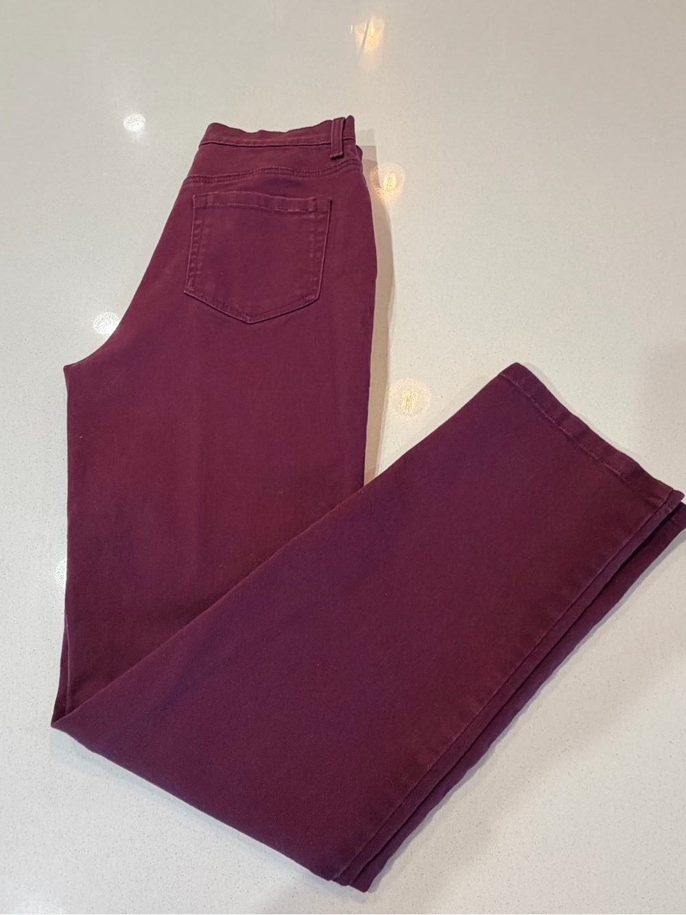 Style & Co Women’s Stretch Straight Jeans in Wine
